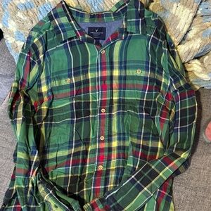 American Eagle Outfitters Multicolor Plaid Shirt